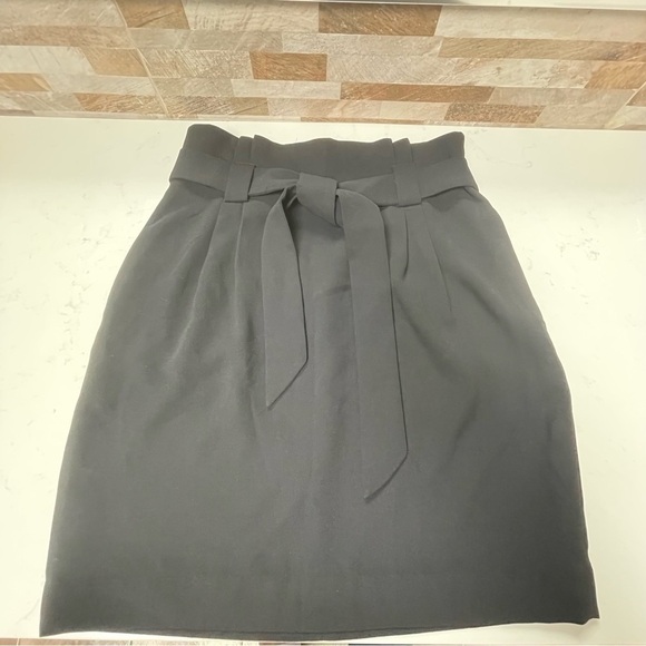 EXPRESS tulip style mini skirt w belt black Sz 8 - Picture 8 of 15